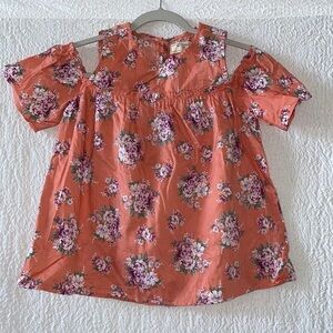 No Comment Ruffled Cut Out Sleeves Blouse